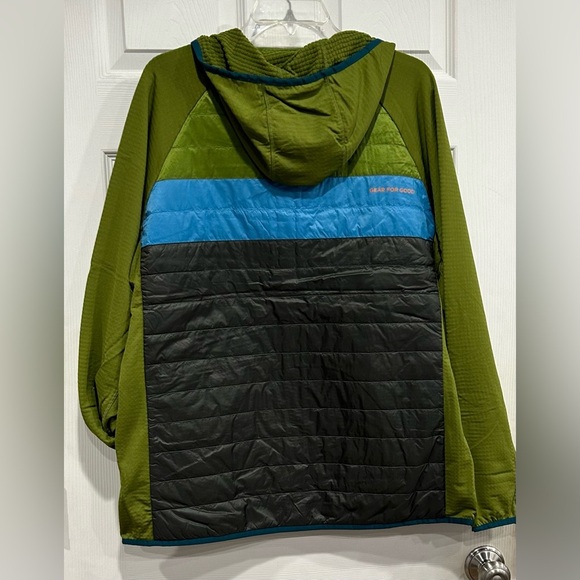 Cotopaxi Men's XL Capa Hybrid Insulated Hooded Jacket Green Grey Cedar Iron NWT - Picture 3 of 14